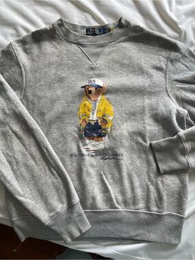 Polo by Ralph Lauren Gray Crewneck with Polo Bear Graphic